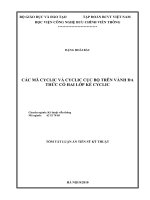 Tóm tắt luận án Tiến sĩ Kỹ thuật: Các mã Cyclic và Cyclic cục bộ trên vành đa thức có hai lớp kề Cyclic