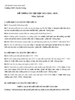 Đề cương ôn tập học kì 1 (2018 - 2019) môn Lịch sử - Sở GD&ĐT Thừa Thiên Huế