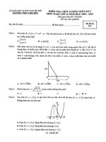 Đề kiểm tra giữa HK1 môn Toán 12 năm 2018-2019 có đáp án - Trường THPT Việt Đức