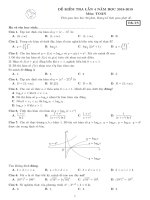 Đề thi KSCL lần 4 môn Toán 12 năm 2018-2019 có đáp án - Trường THCS&THPT Nguyễn Khuyễn