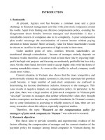 Summary of Doctoral thesis: Research on the comppensation policy for managers of joint stock companies in Vietnam