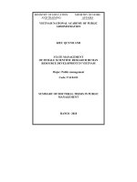 Summary of Doctoral thesis in public Management: State management of female scientific research human resource development in Vietnam