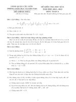 Đề thi học kì 2 môn Toán 9 năm 2018-2019 - Phòng GD&ĐT UBND Quận Cầu Giấy