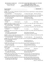 Đề thi chính thức Kỳ thi THPT quốc gia năm 2018 môn: Giáo dục công dân – Bộ GD&ĐT