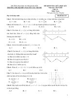 Đề kiểm tra giữa HK1 môn Toán 12 năm 2019-2020 có đáp án - Trường THCS&THPT Nguyễn Tất Thành