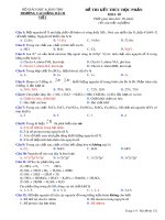 Đề thi học kì 1 môn Hóa học 10 có đáp án - Trường Cao đẳng Bách Việt