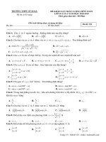 Đề thi KSCL lần 2 môn Toán 10 năm 2018-2019 có đáp án - Trường THPT Lê Xoay