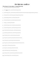 Đề cương ôn tập học kì 2 môn Tiếng Nhật 10 năm 2018-2019 - Trường THPT Chu Văn An