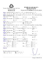 Đề kiểm tra giữa HK1 môn Toán 10 năm 2018-2019 có đáp án - Trường THPT Lương Thế Vinh