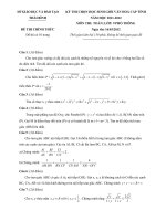 Đề thi chọn HSG cấp tỉnh môn Toán 9 năm 2011-2012 - Sở GD&ĐT Thái Bình