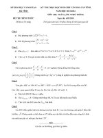 Đề thi chọn HSG cấp tỉnh môn Toán 9 năm 2013-2014 - Sở GD&ĐT Hà Tĩnh