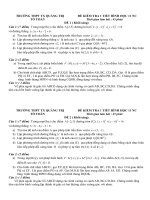 Đề kiểm tra 1 tiết Hình học 11 chương 1 năm 2018-2019 có đáp án - Trường THPT thị xã Quảng Trị