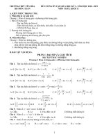 Đề cương ôn tập giữa HK1 môn Toán 11 năm 2018-2019 - Trường THPT Yên Hòa
