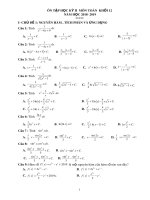 Đề cương ôn tập học kì 2 môn Toán 12 năm 2018-2019 - Trường THPT Hai Bà Trưng