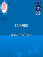 Bài thuyết trình Lao phổi - Nhóm 6: Lớp Y 2012