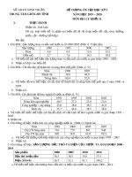 Đề cương ôn tập học kì 1 môn Địa lí 11 năm 2019-2020 - Trung tâm Giáo dục thường xuyên Ninh Thuận