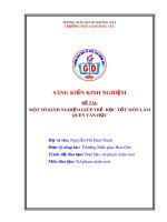 SKKN: Một số kinh nghiệm giúp trẻ học tốt môn làm quen văn học