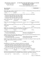 Đề thi chính thức Kỳ thi THPT quốc gia năm 2018 môn: Vật lí – Bộ GD&ĐT