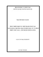 luận văn thạc sĩ phát triển dịch vụ thẻ thanh toán tại ngân hàng thương mại cổ phần đầu tư và phát triển việt nam – chi nhánh thăng long 