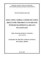 Giáo dục kỹ năng giao tiếp bằng lời nói cho trẻ 5 6 tuổi chậm phát triển ngôn ngữ tt tiếng anh 