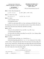 Đề thi học kì 1 môn Toán 6 năm 2017-2018 có đáp án - Phòng GD&ĐT Huyện Vĩnh Bảo