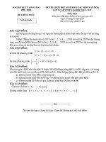 Đề thi chọn HSG cấp tỉnh môn Toán 9 năm 2018-2019 có đáp án - Sở GD&ĐT Phú Thọ