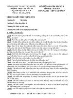 Đề cương ôn tập học kì 2 môn Vật lí 11 năm 2018-2019 - Trường THPT Chu Văn An