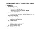 Đề cương ôn tập học kì 1 môn Tin học 10 năm 2019-2020 - Trường THPT Thái Phiên