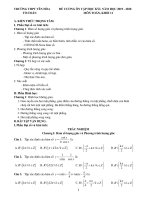 Đề cương ôn tập học kì 1 môn Toán 11 năm 2019-2020 - Trường THPT Yên Hòa