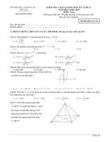Đề thi học kì 1 môn Toán 12 năm 2018-2019 có đáp án - Sở GD&ĐT Gia Lai