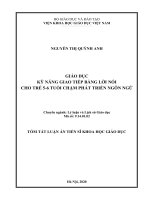 Giáo dục kỹ năng giao tiếp bằng lời nói cho trẻ 5 6 tuổi chậm phát triển ngôn ngữ tt 