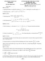 Đề thi chọn HSG cấp tỉnh môn Toán lớp 11 năm 2018-2019 có đáp án - Sở GD&ĐT Thanh Hóa
