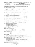 Đề thi học kì 1 môn Toán 7 năm 2017-2018 có đáp án - Phòng GD&ĐT Nam Trực