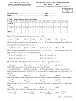 Đề thi học kì 1 môn Toán 11 năm 2018-2019 có đáp án - Trường THPT Lương Ngọc Quyến