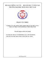 Tóm tắt luận án Tiến sĩ Kỹ thuật: Nghiên cứu hệ thống điều khiển phi tuyến bền vững cho cần trục Container đặt trên phao nổi