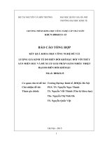 Lượng giá kinh tế do biến đổi khí hậu đối với thủy sản miền bắc và đề xuất giải pháp giảm thiểu thiệt hại do biến đổi khí hậu 