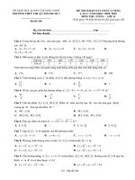 Đề thi KSCL lần 1 môn Toán 11 năm 2018-2019 có đáp án - Trường THPT Thuận Thành số 3