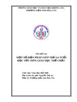 SKKN: Một số biện pháp giúp trẻ 5-6 tuổi học tốt môn giáo dục thể chất