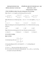 Đề thi học kì 2 môn Toán 9 năm 2017-2018 có đáp án - Phòng GD&ĐT Quận Hoàng Mai
