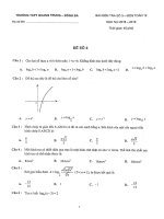 Đề thi KSCL lần 3 môn Toán 12 năm 2018-2019 có đáp án - Trường THPT Quang Trung