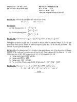 Đề thi học kì 2 môn Toán 9 năm 2018-2019 - Trường THCS Phạm Hồng Thái