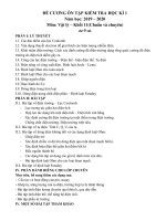 Đề cương ôn tập học kì 1 môn Vật lí 11 năm 2019-2020 - Trường THPT Lê Quý Đôn