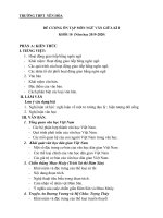 Đề cương ôn tập giữa HK1 môn Ngữ văn 10 năm 2019-2020 - Trường THPT Yên Hòa