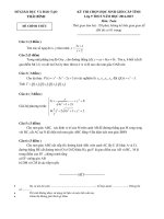 Đề thi chọn HSG cấp tỉnh môn Toán 9 năm 2014-2015 - Sở GD&ĐT Thái Bình