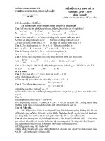 Đề thi học kì 2 môn Toán 9 năm 2018-2019 có đáp án - Trường PTDTBT TH&THCS Bản Liền