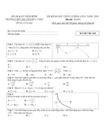 Đề thi KSCL lần 1 môn Toán 12 năm 2019-2020 có đáp án - Trường THPT Nguyễn Đức Cảnh