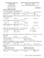 Đề thi học kì 1 môn Toán 10 năm 2018-2019 có đáp án - Sở GD&ĐT Quảng Nam