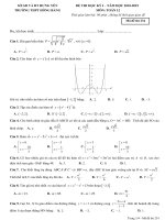 Đề thi học kì 1 môn Toán 12 năm 2018-2019 có đáp án - Trường THPT Hồng Bàng