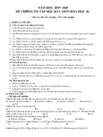 Đề cương ôn tập học kì 1 môn Hóa học 10 năm 2019-2020 - Trường THPT Hà Huy Tập