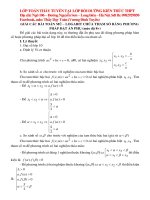 Giải các bài toán mũ – Logarit chứa tham số bằng phương pháp đặt ẩn phụ (Mức độ 8+)